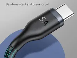 کابل سوپر شارژ دوکاره بیسوس مدل Cafule Series One-for-two Data Cable USB to C+ Watch Charging Dock CA1T2-G1 با قابلیت شارژ ساعت هوشمند هوآوی