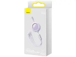 کابل قرقره‌ای تایپ سی سه کاره بیسوس مدل Bright Mirror One-for-Three Retractable Data Cable 100W CAMLC-AMJ01