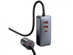 شارژر فندکی 120 وات بیسوس مدل Share Together CCBX-120C2 CCBT-A0G Car Charger