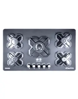 گاز رومیزی پنج شعله شیشه‌ای مات درخشان مدل G634