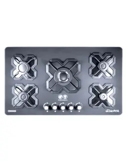 گاز رومیزی پنج شعله شیشه‌ای مات درخشان مدل G634