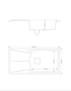 سینک گرانیتی تک لگن مکوان مدل رومی ROOMY سفید