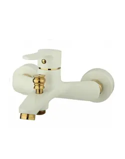 ست چهار تکه شیرآلات راسان مدل صدف سفید طلایی