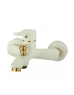 ست چهار تکه شیرآلات راسان مدل صدف سفید طلایی