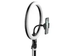 رینگ لایت عکاسی 12 اینچ بیسوس مدل Live Stream Holder-table Stand Ring Light CRZB12-B01 بهمراه سه پایه 160 سانتی‌متری