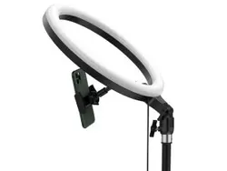 رینگ لایت عکاسی 12 اینچ بیسوس مدل Live Stream Holder-table Stand Ring Light CRZB12-B01 بهمراه سه پایه 160 سانتی‌متری