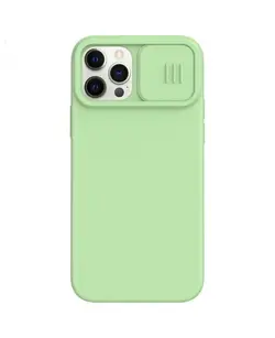 قاب سیلیکونی محافظ لنز دار نیلکین مدل CamShield Silky silicon گوشی اپل Iphone 12 Pro Max