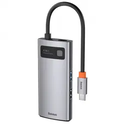 هاب USB-C نه پورت باسئوس | Baseus Metal Gleam Series 4-in-1 Multifunctional
