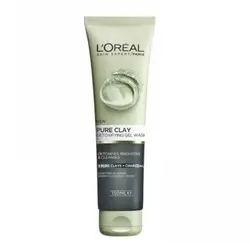 ژل شستشوی خاک رس و زغال روشن کننده پوست لورال Loreal Pure Clay حجم 150 میل