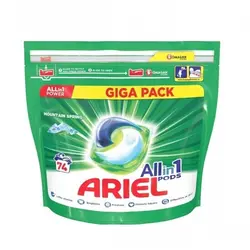 بالشتک لباسشویی آریل 3 کاره مدل Ariel 3in1 pods بسته 74 عددی