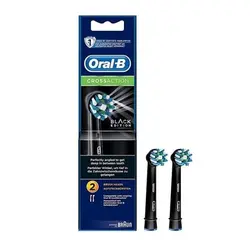 سری یدک مسواک برقی اورال بی Oral-B مدل Cross Action Black Edition بسته 2 تایی