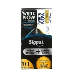 پک دو عددی خمیردندان سیگنال سفید کننده فوری و خمیردندان روزانه حجم ۵۰ + ۷۵ میل سیگنال Signal