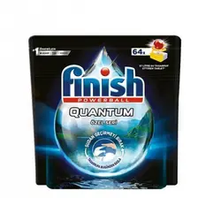 قرص ظرفشویی فینیش Finish Quantom بسته 64 عددی اسانس لیمو