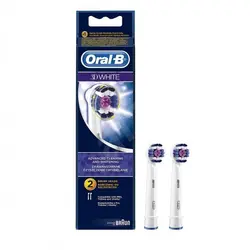 سری یدک مسواک برقی اورال بی Oral-B سفید کننده مدل 3D White بسته 2 تایی