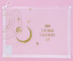 پوشه زیپ دار شفاف A4 طرح منظومه شمسی