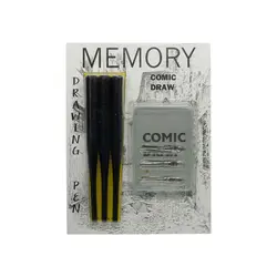 قلم خوشنویسی و انیمه مانگا فلزی مموری بسته 3 عددی