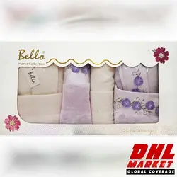 سرویس حوله پالتویی دونفره Bello یاسی/کرم | فروشگاه اینترنتی DHLmarket / فروشگاه بین المللی دی اج ال مارکت www.dhlmarket.ir / پشتیبانی : 09360003986 دفتر مرکزی : 02188802013