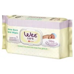 دستمال مرطوب وی ویژه تازه متولدین 63 برگیWee Care Calendula extract Baby Wet Wipes 63 pcs