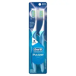 پک دو عددی مسواک برقی ویبره دار (باتری) اورال بی Oral-B اورجینال ایرلند مدل Pulsar