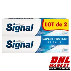 پک دو عددی خمیردندان محافظ مینای دندان سیگنال Signal اورجینال فرانسه حجم 75 میل | فروشگاه اینترنتی DHLmarket / فروشگاه بین المللی دی اج ال مارکت www.dhlmarket.ir / پشتیبانی : 09360003986 دفتر مرکزی : 02188802013