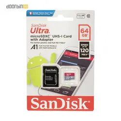 کارت حافظه microSDXC سن دیسک مدل Ultra کلاس A1 ظرفیت 64 گیگابایت