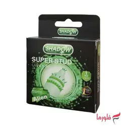 کاندوم فضایی دکمه دار شادو مدل shadow super stud بسته 1 عددی
