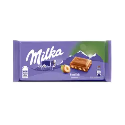 شکلات تخته ای شیری فندقی میلکا 100 گرمی