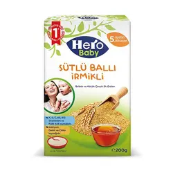 غذای کمکی هیرو بیبی (Hero Baby) شیر، گندم و عسل 200 گرمی
