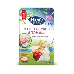 غذای کمکی هرو بیبی ترکیه با طعم شیر و سیب ۲۰۰ گرمی