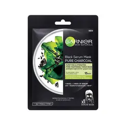 ماسک نقابی ورقه ای بمب آبرسان زغال و چای سیاه گارنیر