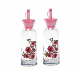 ظرف آبلیمو و روغن و سرکه پاشاباغچه مدل Roses کد 43804 بسته 2 عددی