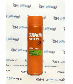 خرید ژل اصلاح ژیلت سری Fusion 5x مدل Sensitive با روغن بادام