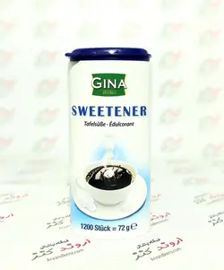 قرص قند دیابتی جینا Gina Sweetener بسته 1200 عددی | اروند کنز