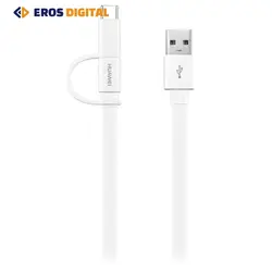 کابل شارژر هواوی مدل Huawei AP55S با دو خروجی microUSB و USB-C