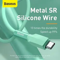 کابل شارژر Type-C باسئوس مدل Silica Gel Cable به طول 2 متر