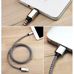 کابل پاور بانک Micro-USB با روکش کنفی