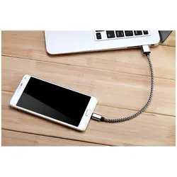 کابل پاور بانک type-c با روکش کنفی و طول 22 سانتی متر