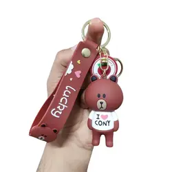 جاکلیدی خرس طرح Lucby سایز بزرگ با گیره طلایی