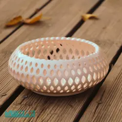 شکلات خوری سفید تمام مشبک طرح لوزی