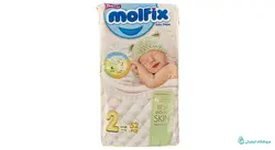 پوشک مولفیکس سایز 2 بسته 52 عددی