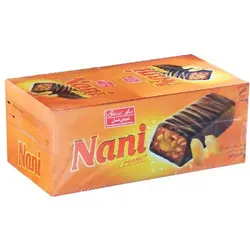 بسته 24عددی شکلات مغزدار کاراملی بادام زمینی نانی 40 گرمی