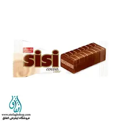 کیک کرمدار وانیلی کاراملی سی سی با روکش شکلات