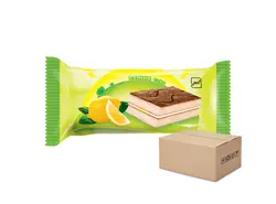 بسته 72عددی کیک لایه ای کرم دار طعم لیمو 30 گرم