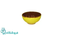 کاسه ماست خوری سفالی زرد