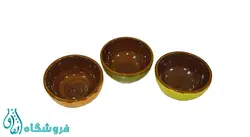 کاسه ماست خوری سفالی زرد