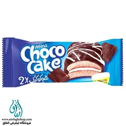 شوکو کیک کرمدار شکلاتی با روکش شکلات دوقلو 40گرمی