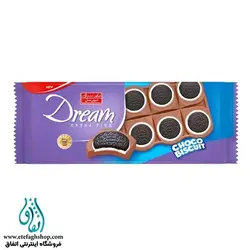 شوکو بیسکویت کاکائویی با شکلات و کرم شیری دریم 80گرمی