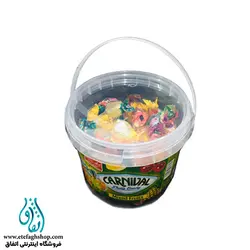 آبنبات سطلی مینی بیضی میوه ای 200 گرمی