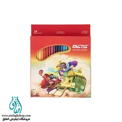 مداد رنگی 24 رنگ مقوایی فکتیس