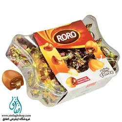 تافی رورو کره ای مغزدار با کرم بادام زمینی کریستال